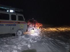 На поле под Саратовом застряли две Нивы с детьми